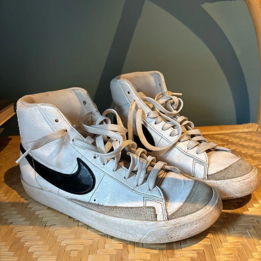 Nike Blazer High-Top Sneakers - White and‎ Black